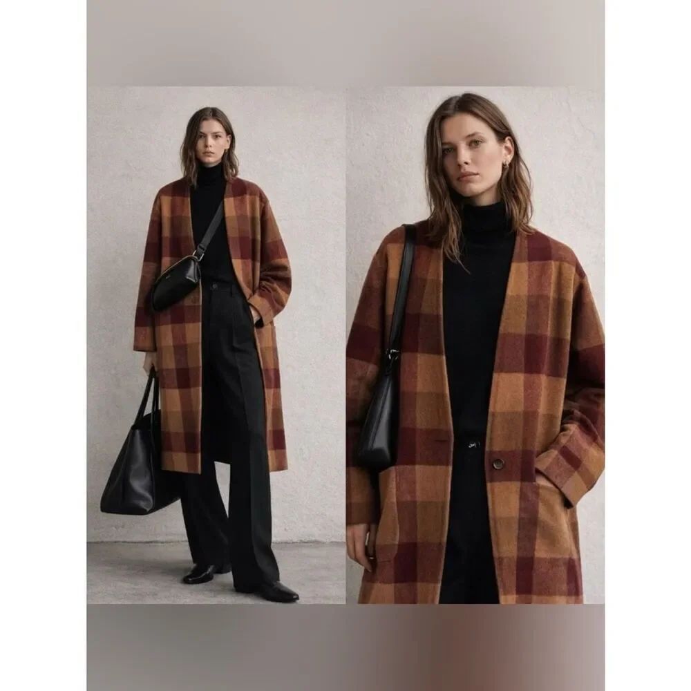John Elliott $498 STRYKE Plaid COAT